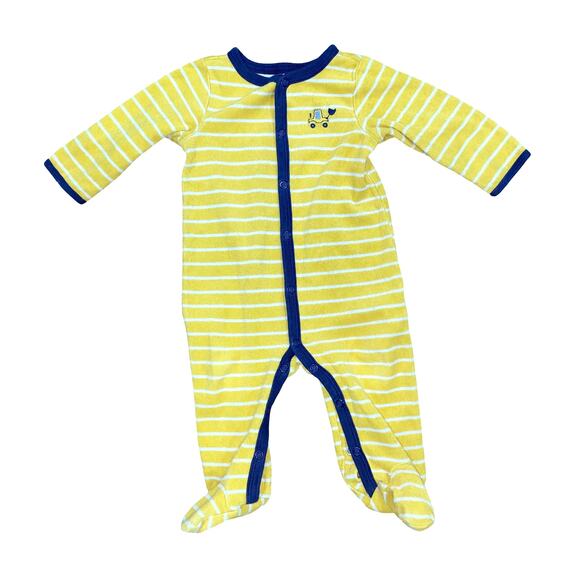 Set of 3 Terry Footed Pajamas Bodysuits by CARTER'S 3-6M - Picture 6 of 13